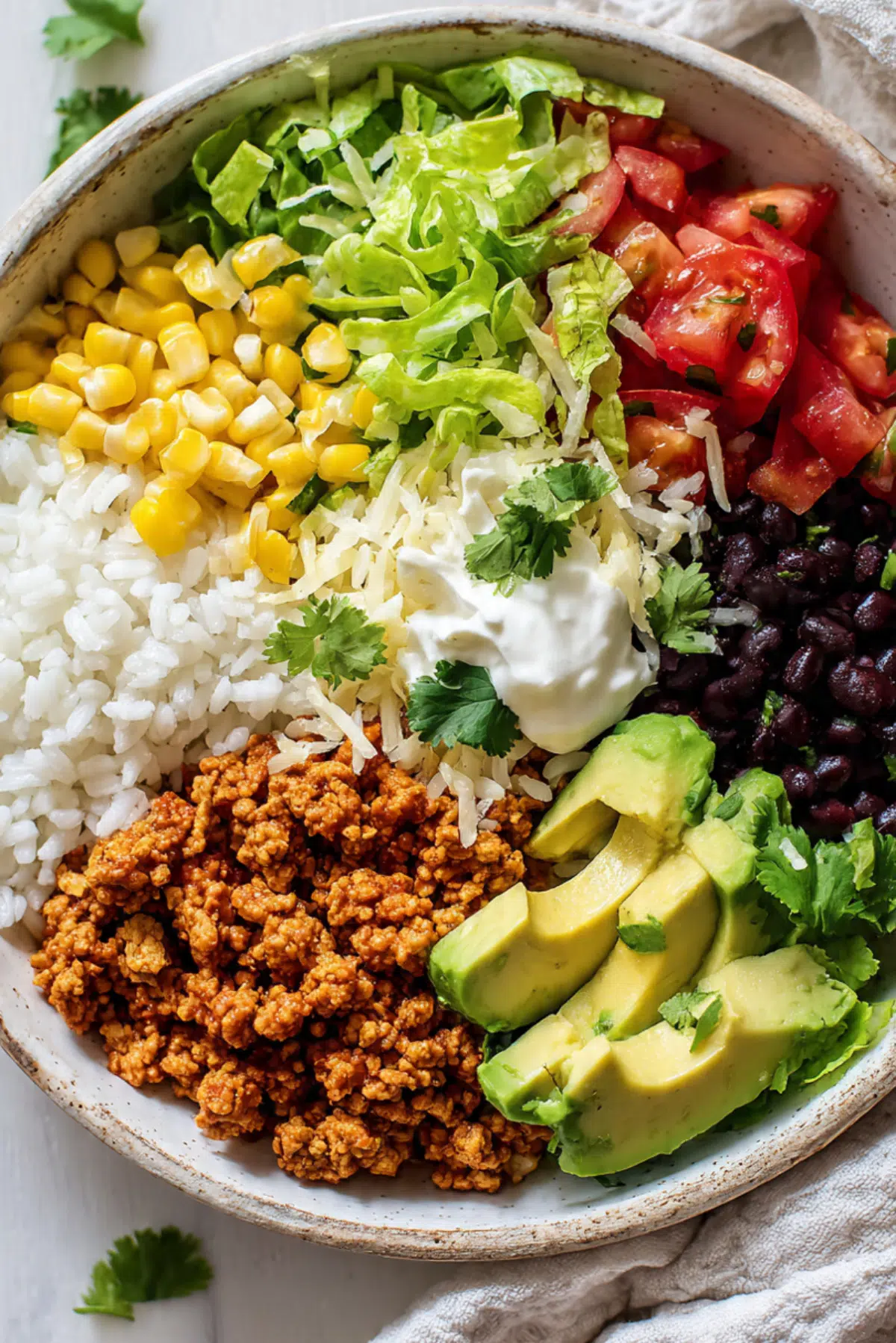 Healthy Turkey Taco Bowl