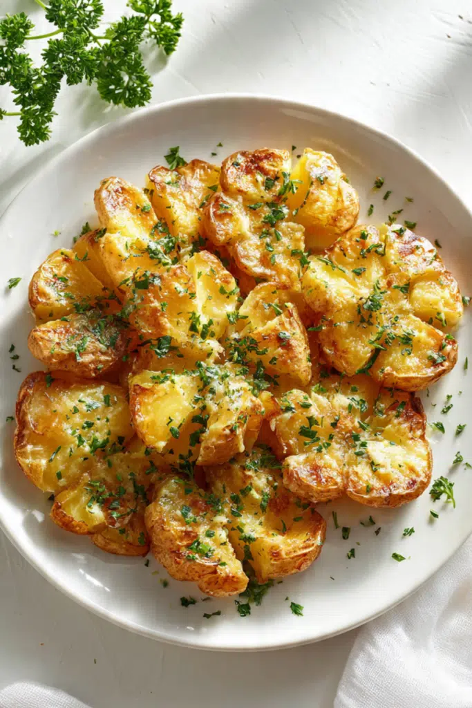 Garlic Butter Smashed Potatoes