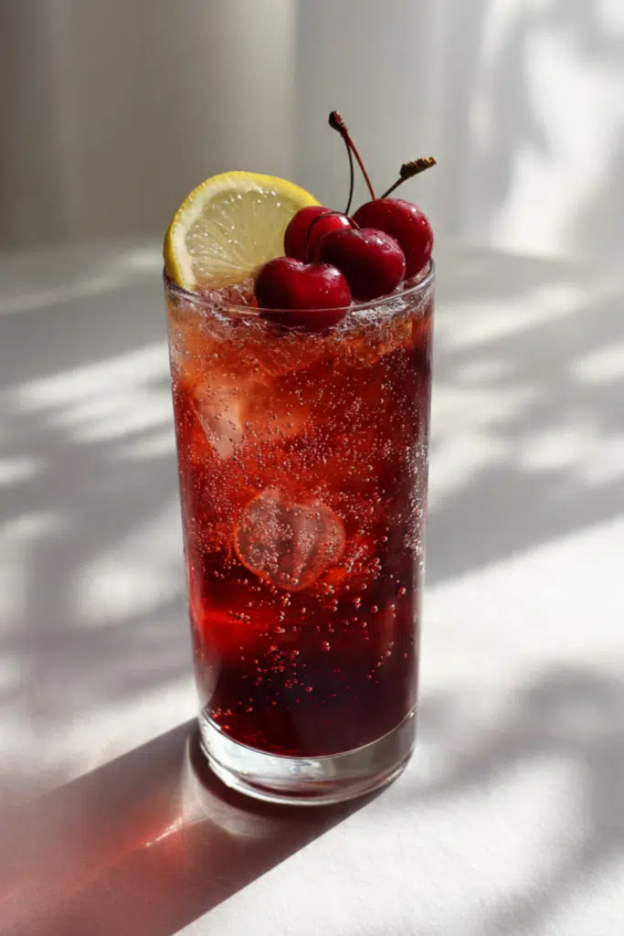 Sparkling Cherry Pie Tea Mocktail