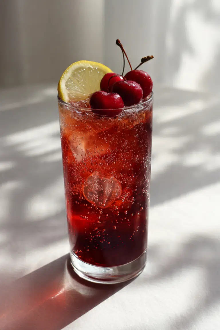 Sparkling Cherry Pie Tea Mocktail