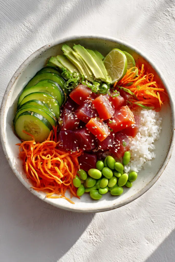 Easy Hawaiian Poke Bowl with Spicy Aioli