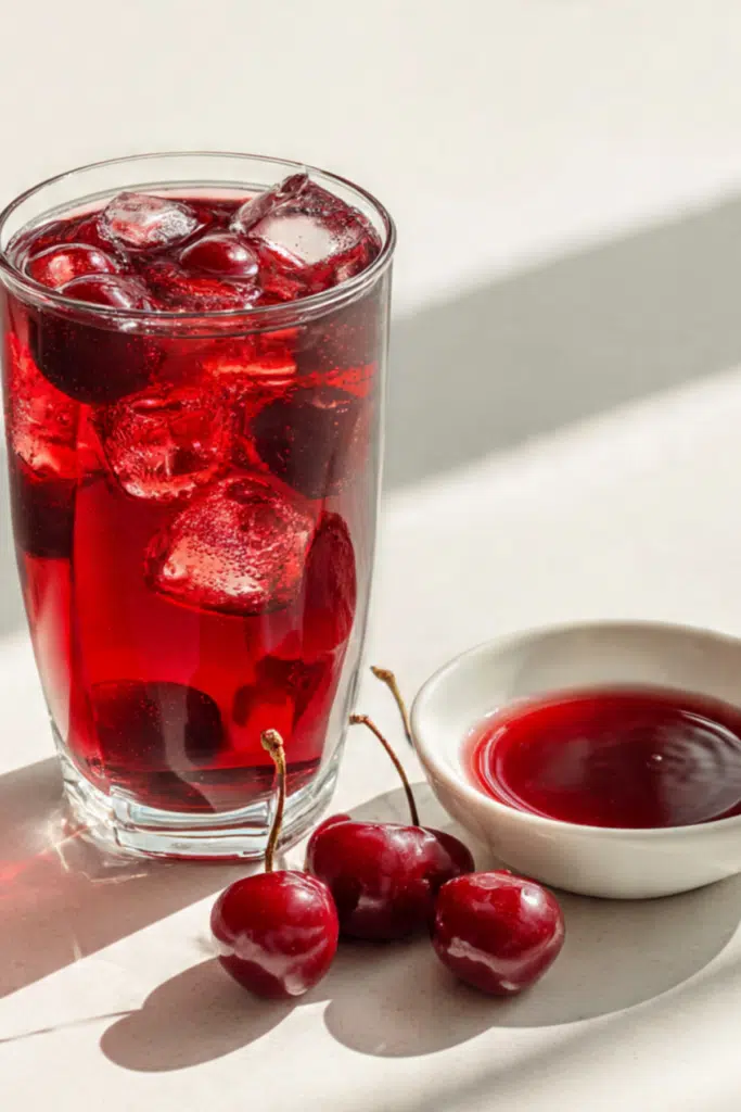 Cherry Tea with Homemade Syrup
