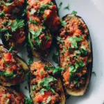 Easy Moroccan Stuffed Eggplant
