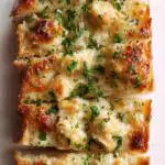 Chicken Alfredo Garlic Bread