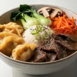 Bulgogi Mandu Broth Rice Bowl
