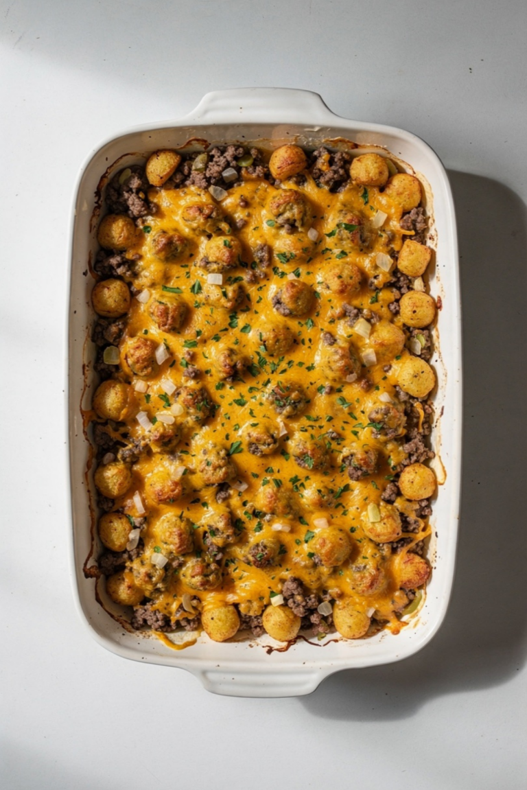 Cheeseburger Tater Tot Casserole