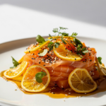 Salmon Crudo with Citrus Soy Dressing
