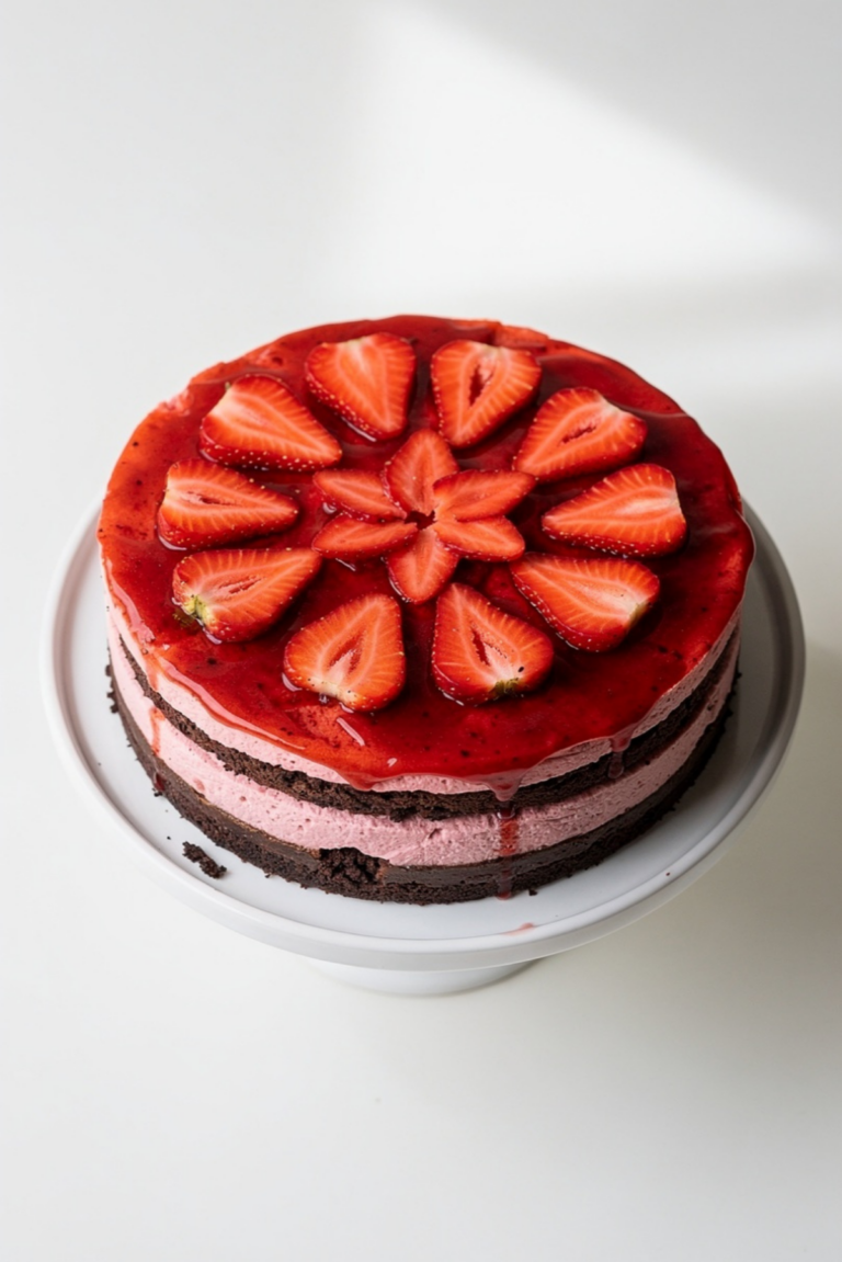 Strawberry Brownie Cheesecake Recipe