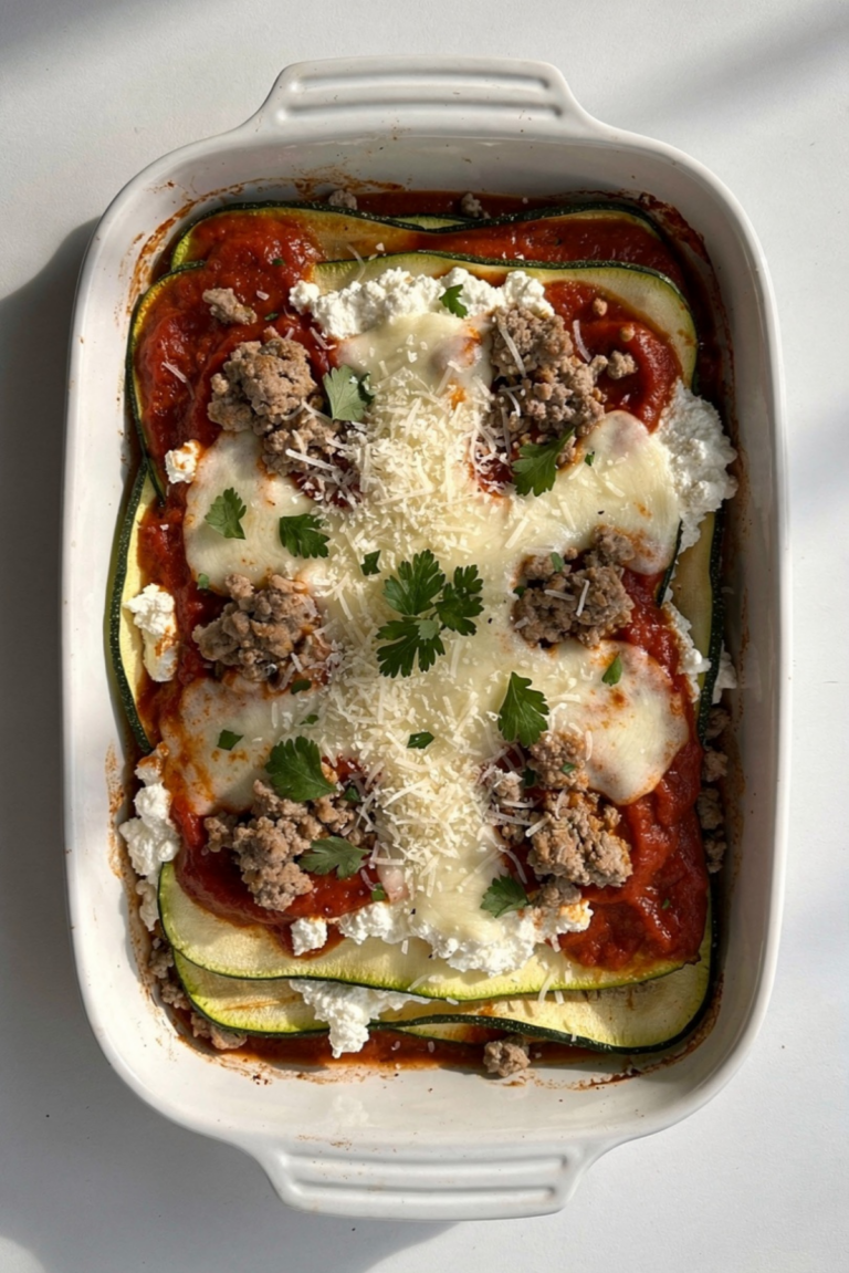 Zucchini Lasagna with Ground Turkey Recipe