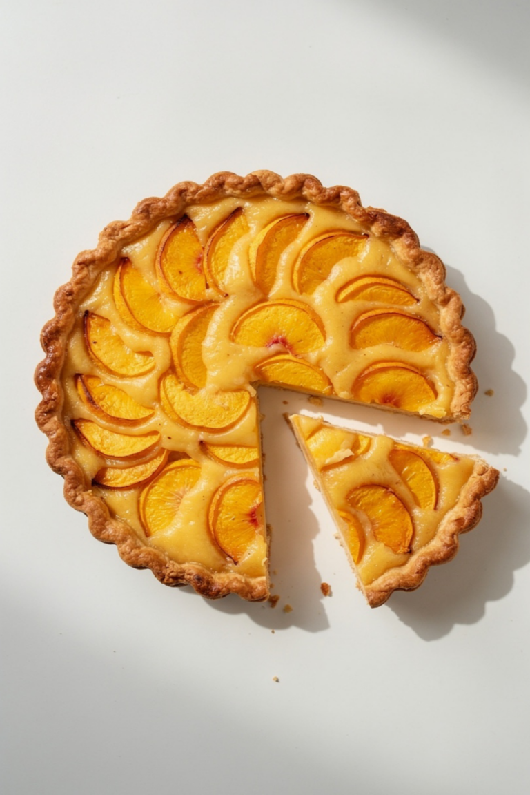 Homemade Peach Custard Pie Recipe