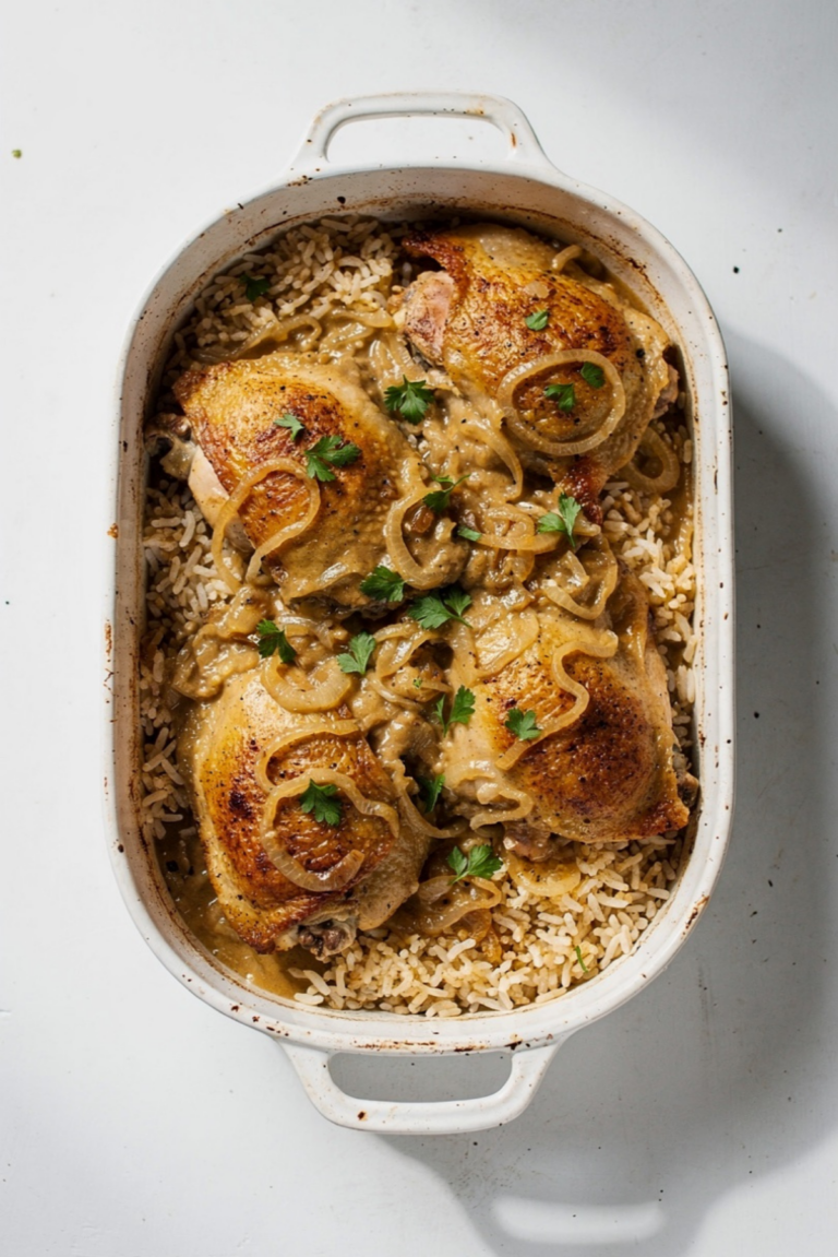 Comforting Smothered Chicken and Rice Recipe