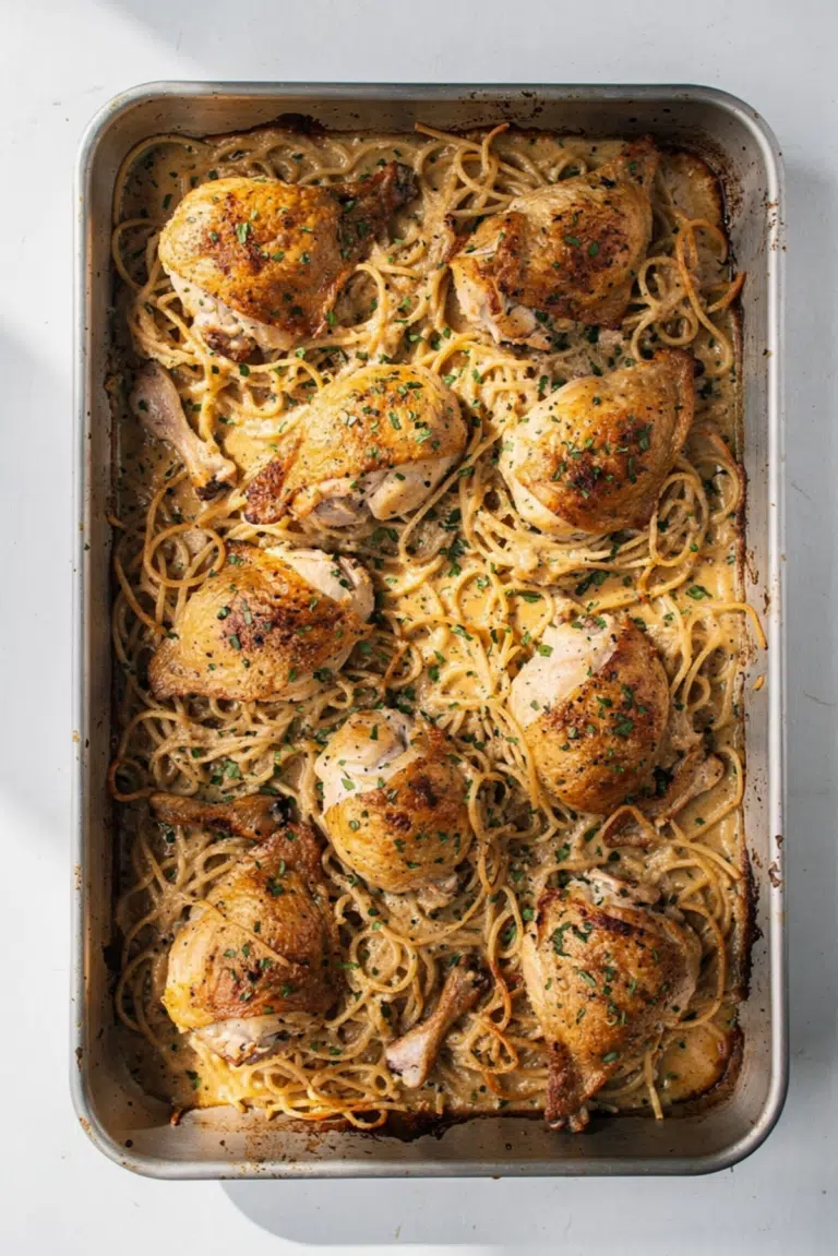 One-Pan Roasted Chicken and Noodle Bake