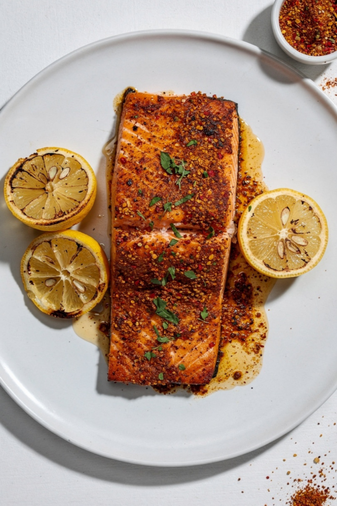 Baked Chili-Rubbed Salmon