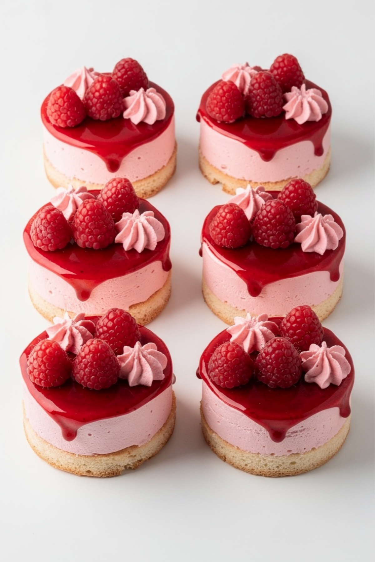 Raspberry Mini Mousse Cakes