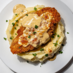 Crispy Parmesan Chicken with Creamy Garlic Sauce Recipe