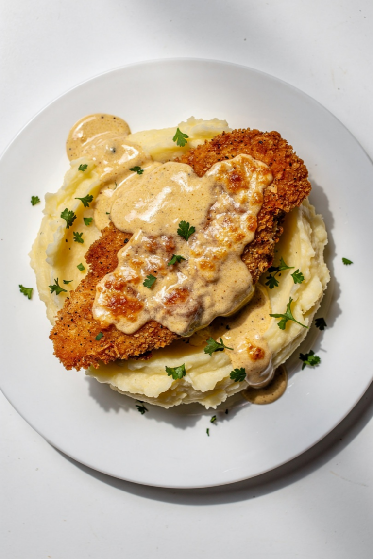 Crispy Parmesan Chicken with Creamy Garlic Sauce Recipe