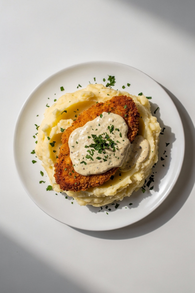 Crispy Parmesan Chicken with Creamy Garlic Sauce Recipe