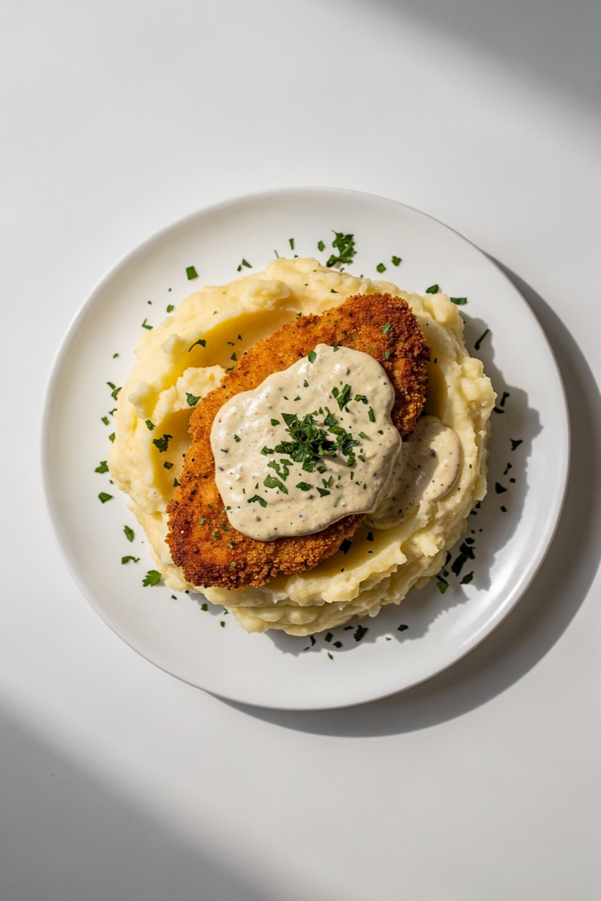 Crispy Parmesan Chicken with Creamy Garlic Sauce Recipe