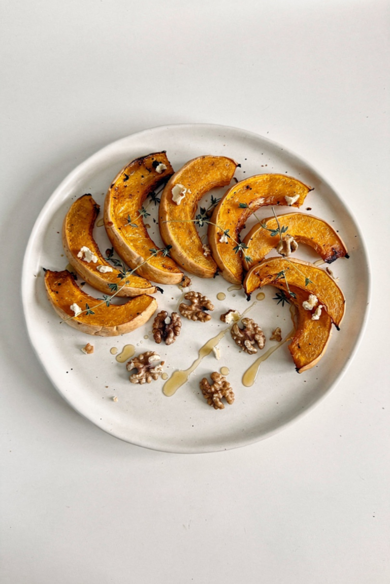 Baked Butternut Squash on Feta Dip