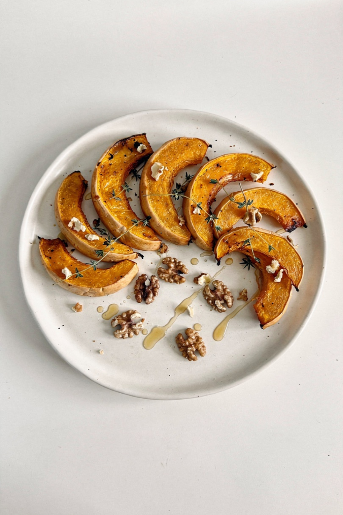 Baked Butternut Squash on Feta Dip