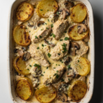 Creamy Turkey Casserole with Mushrooms & Potatoes