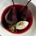 Red Wine Poached Pears