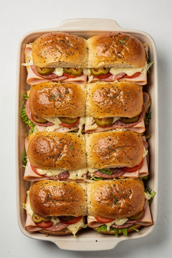 Cheesy Baked Italian Grinder Sliders Recipe