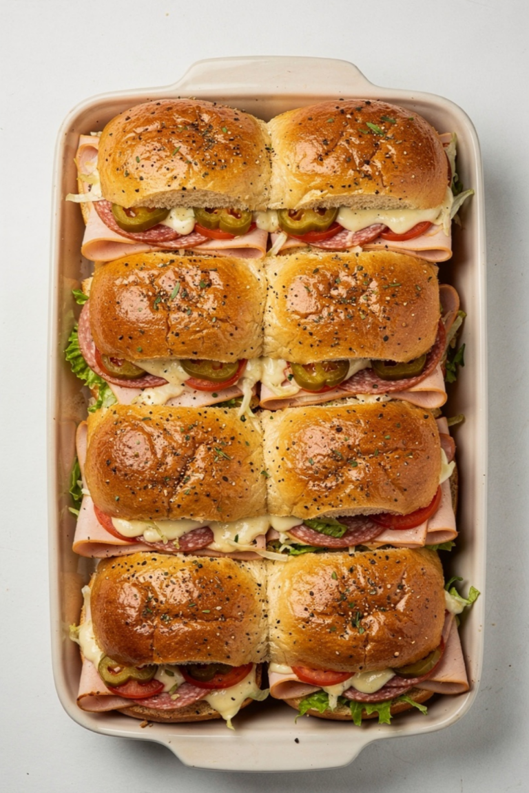 Cheesy Baked Italian Grinder Sliders Recipe