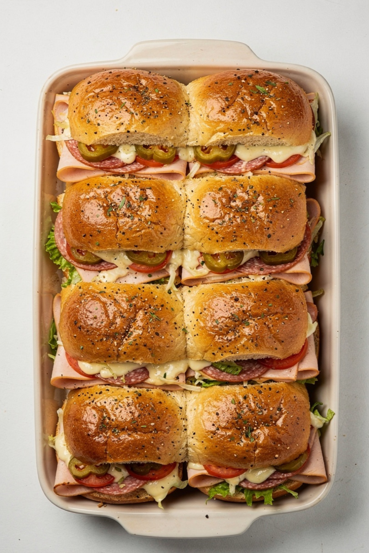 Cheesy Baked Italian Grinder Sliders Recipe