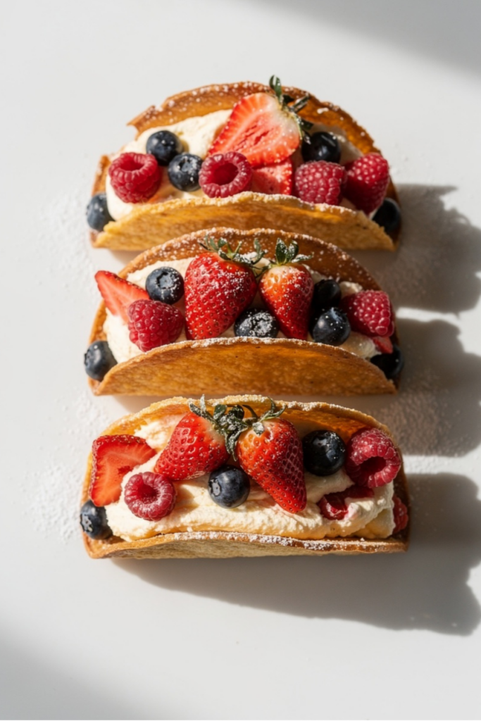 Fruity Vintage Cheesecake Tacos